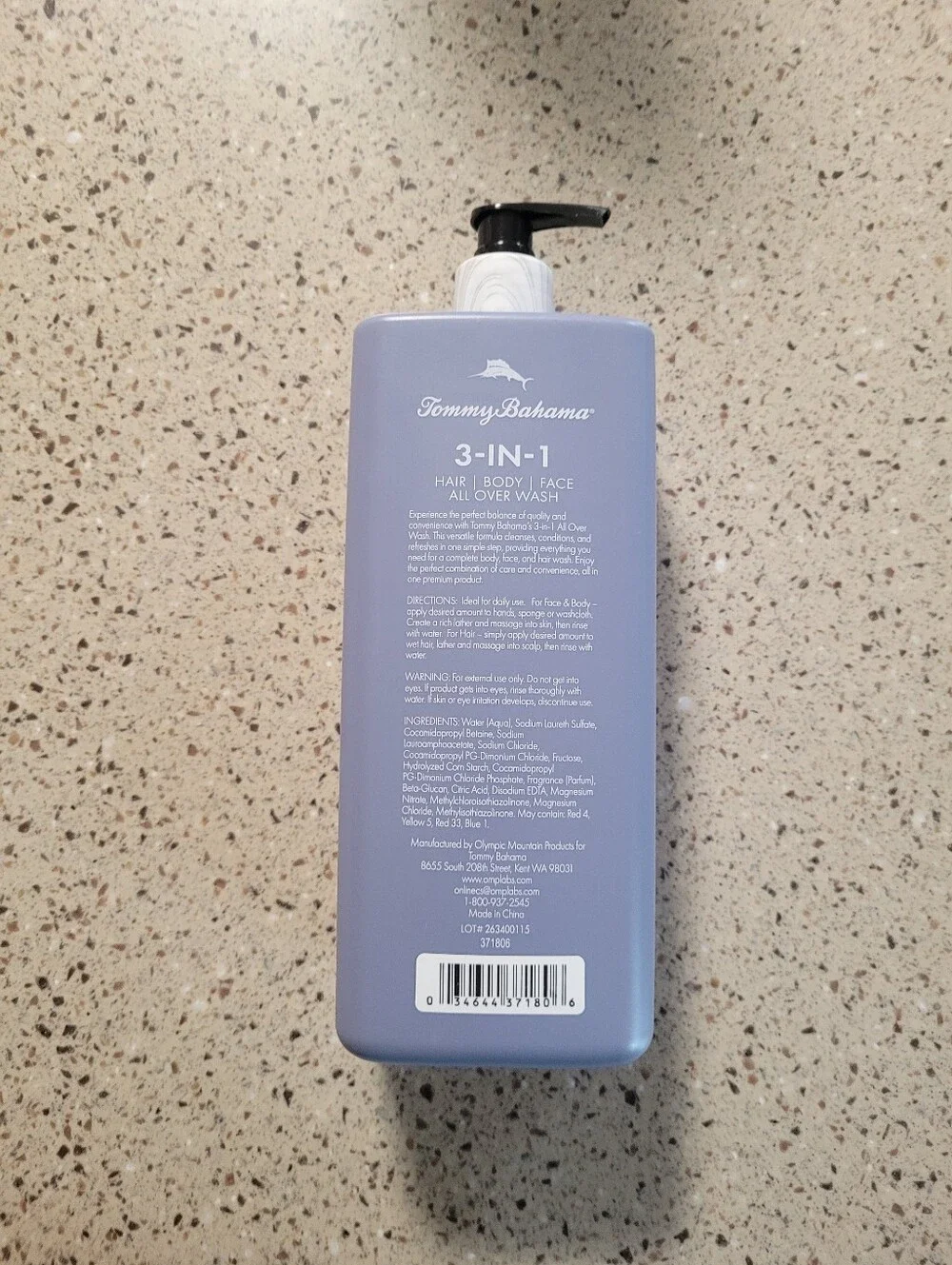 1 Tommy Bahama 3-In-1 Special Edition Hair Body Face Sea Salt Body Wash 33.8 oz